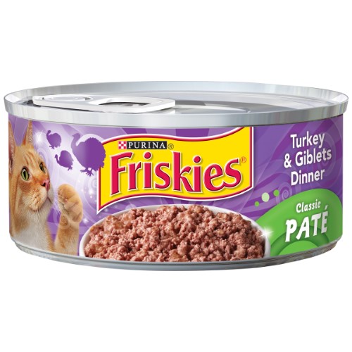 Friskies 5.5 Oz. Turkey & Giblets Dinner Flavor All Ages Wet Cat Food.