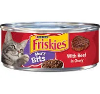 Cat Food, Sliced Beef with Gravy, 5.5-oz. Can.