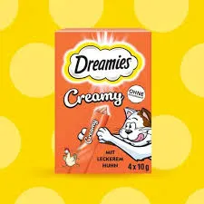 Dreamies Creamy Chicken Flavor.