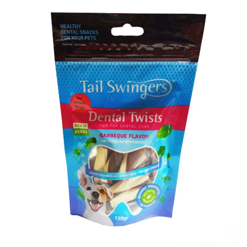 Tail Swingers Dental Twists Barbeque Flavor Small Dogs 130G