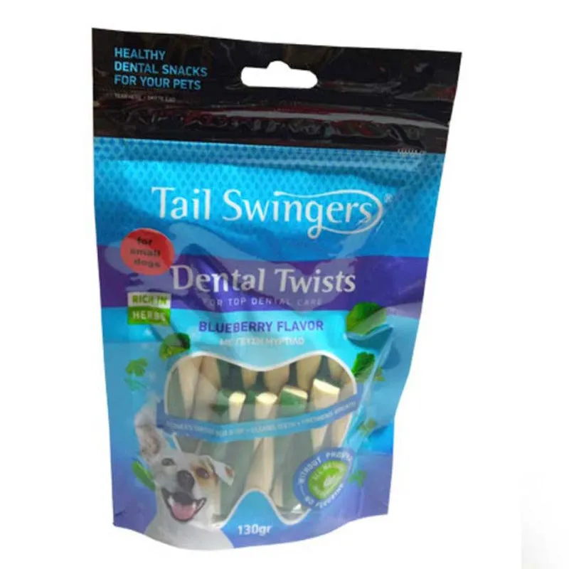 Tail Swingers Dental Twists BlueBerry Flavor Small Dogs 130G