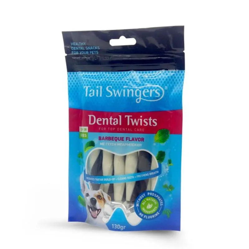 Tail Swingers Dental Twists Barbeque Flavor 130G