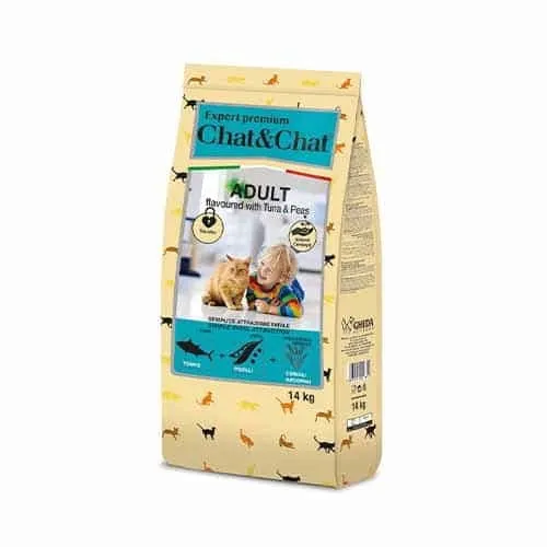 Chat & Chat – Adult Cat Dry Food with Tuna – 14 kg