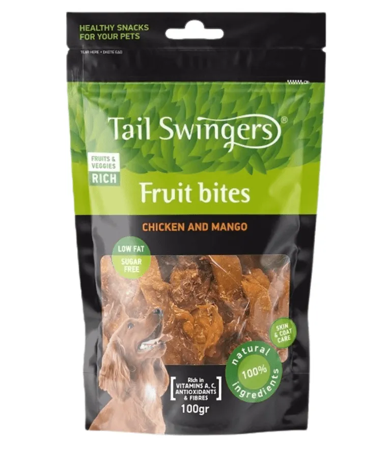 Tail Swingers Fruit Bites Chicken & Mango 100G