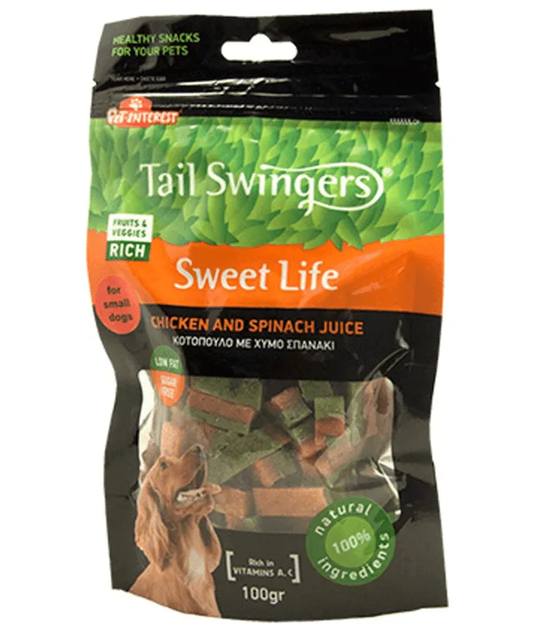 Tail Swingers Sweet Life Chicken with Spinach Juice for Small Dogs 100G