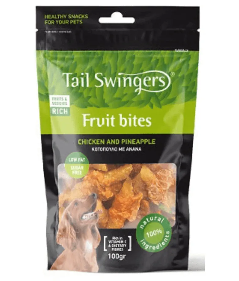 Tail Swingers Fruit Bites Chicken and Pineapple 100G