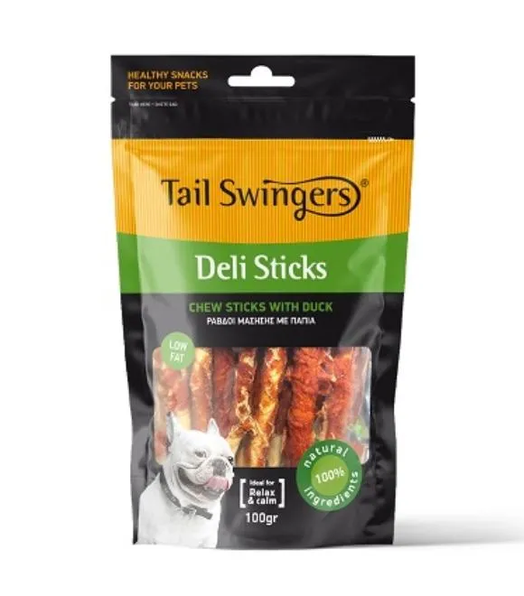 Tail Swingers Deli Sticks Chew sticks with Duck 100G