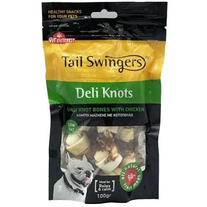 Tail Swingers Deli Knots Chew knots with Chicken 100G