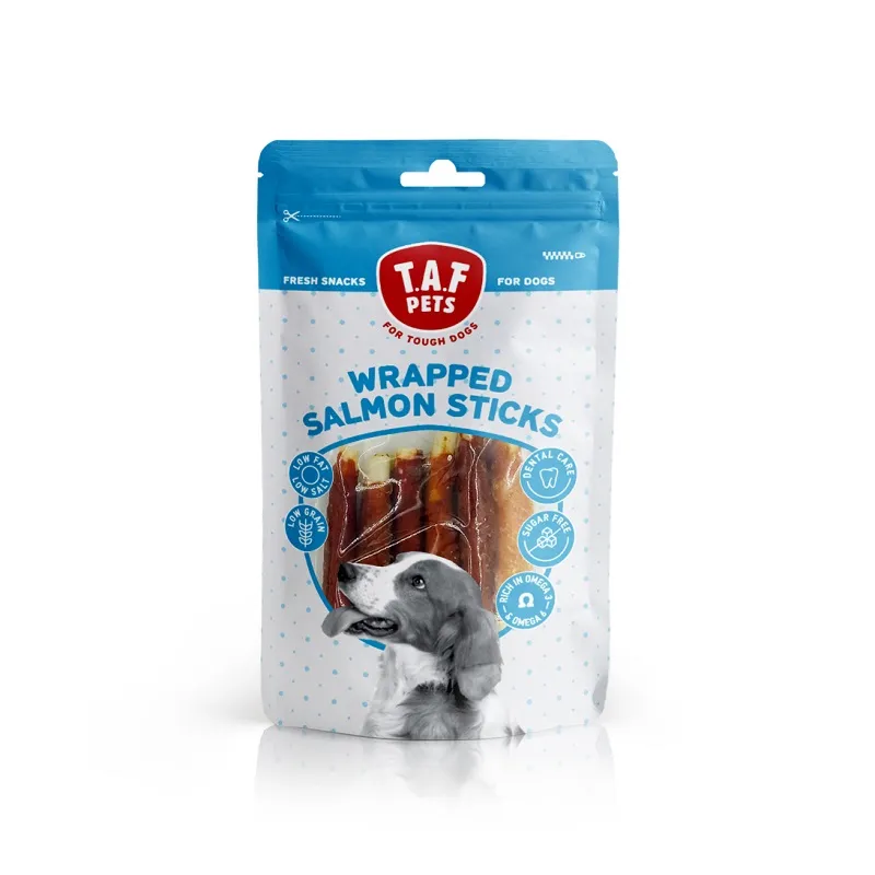 TAF Wrapped Salmon Sticks 75G