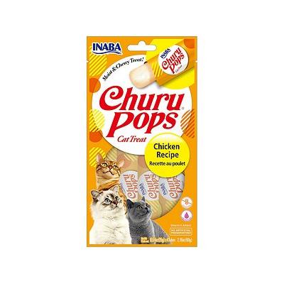 Inaba Churu Pops Chicken Recipe Treat for Cats, .54 Oz., Count of 4