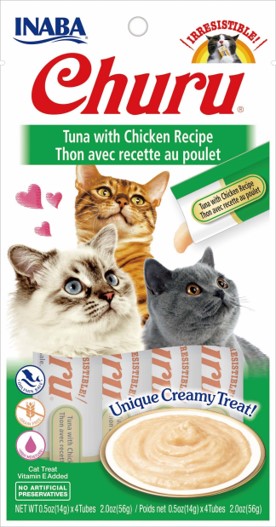 Petisco Churu Atum E Galinha Para Gatos - 56 G