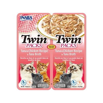 INA00855 Twin Packs Tuna & Chicken Recipe Side Dish for Cats