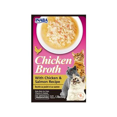 INA00873 Chicken Broth with Chicken & Salmon Recipe Side Dish for Cats