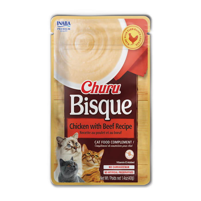 Inaba Churu Bisque Chicken with Beef Recipe Cat Treats, 1.4 Oz