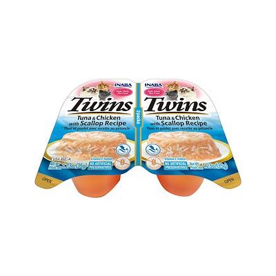 Inaba Twins Side Dish for Cats, Tuna, Chicken & Scallop - Pack of 2